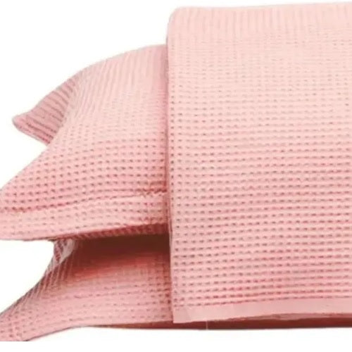 Kit Colcha King Döhler Piquet Lisa 100% Algodão - Salmão 10787