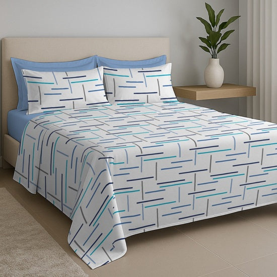 Jogo de Cama Queen Estamparia 150 Fios - Premium 7809