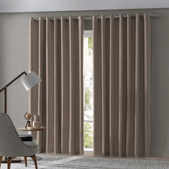 Cortina Corta Luz Bella Janela Blend 3,00x2,30m - Bege Duna