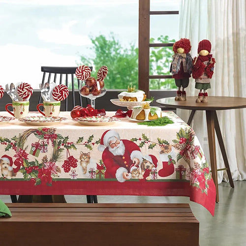 Toalha de Mesa Natal Karsten - Bons Amigos 1,40x2,50