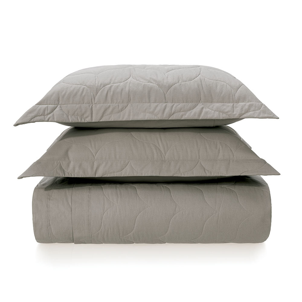 Colcha Casal Karsten Tom 200 Fios - Cinza 80191