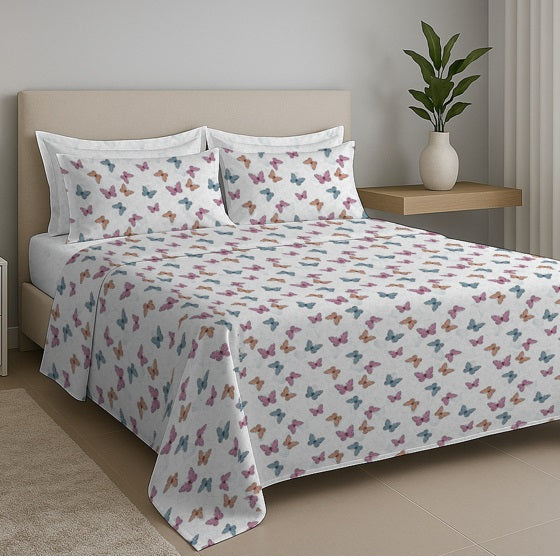 Jogo de Cama King Estamparia 180 Fios - Composê 7955