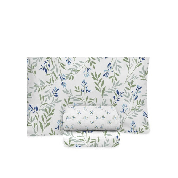 Jogo de Cama Solteiro Estamparia 180 Fios - Composê 7957