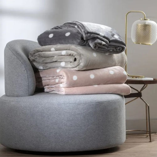 Cobertor Solteiro Kacyumara Vintage Poá- Rosa