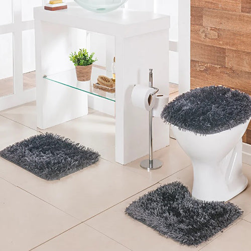 Jogo de Banheiro Niazitex Congo - Cinza