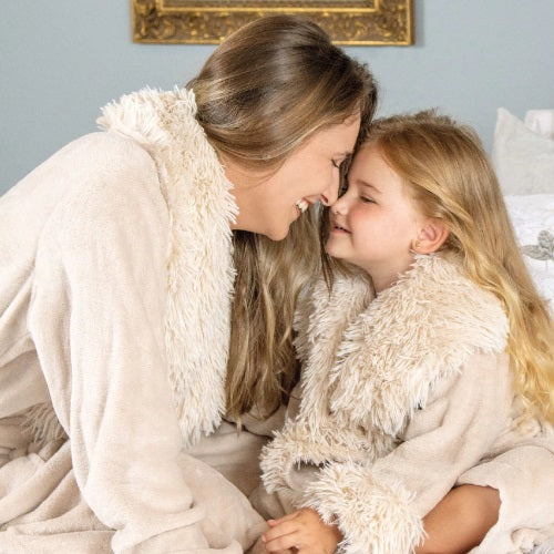 Roupão Feminino Microfibra Atlântica Sofisticata Gola Baunilha - P