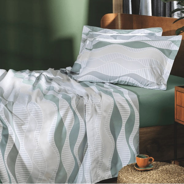 Jogo de Cama Casal Altenburg Toque Acetinado 4 peças - Marine