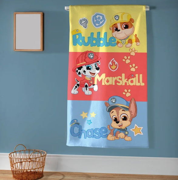 Toalha de Banho Infantil Döhler Aveludada Licenciado - Patrulha Canina 21