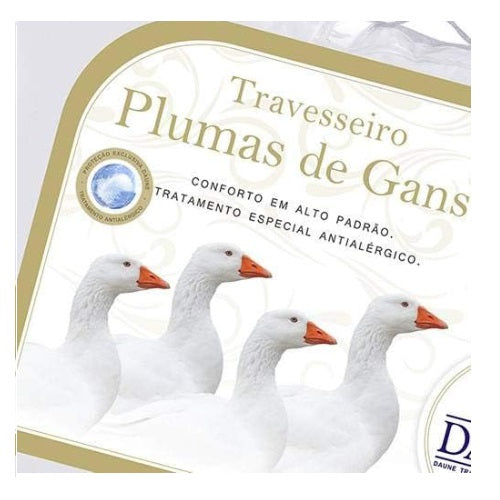 Travesseiro Daune 100% Plumas de Ganso 50 x 70cm