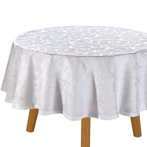 Toalha de Mesa Döhler Requinte - Lisa Branca 1,60m