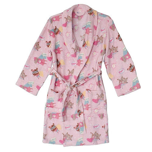 Roupão Infantil Camesa Microfibra - Menina 4 a 6 anos - Heroinas