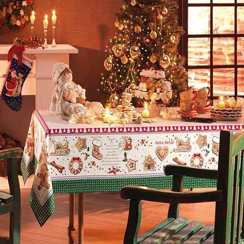 Toalha de Mesa Natal Karsten - Receita Noel 1,40x2,50m