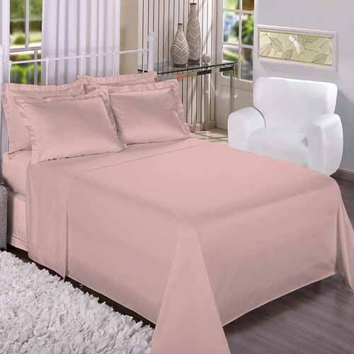 Jogo de Cama King Monte Santo 200 Fios - Rosê