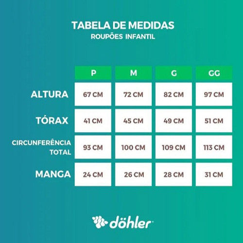 Roupão Infantil Döhler Marie - P 3 a 5 anos