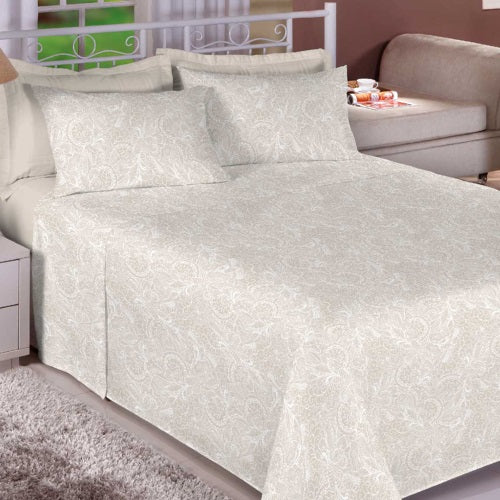 Jogo de Cama Solteiro King 1,10 Estamparia 200 Fios - 7605