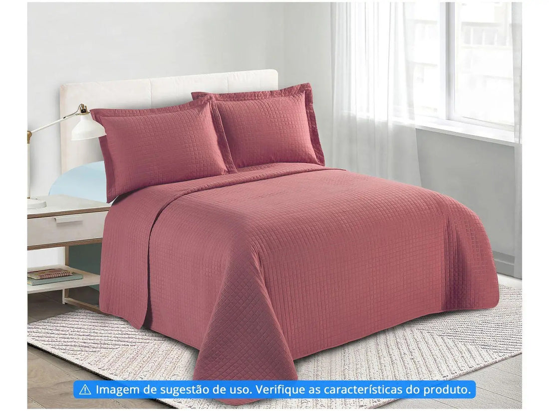 Colcha Solteiro Camesa - Loft Vermelho