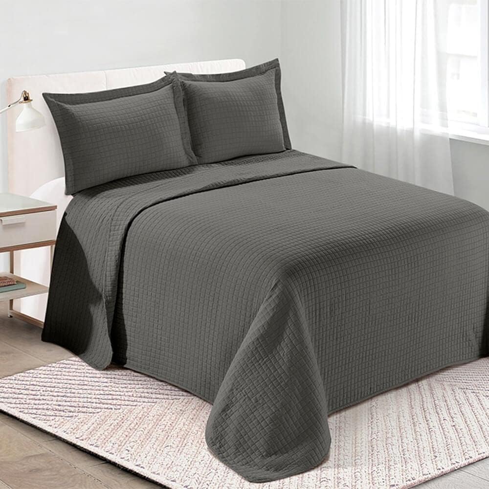 Colcha King Camesa - Loft Cinza