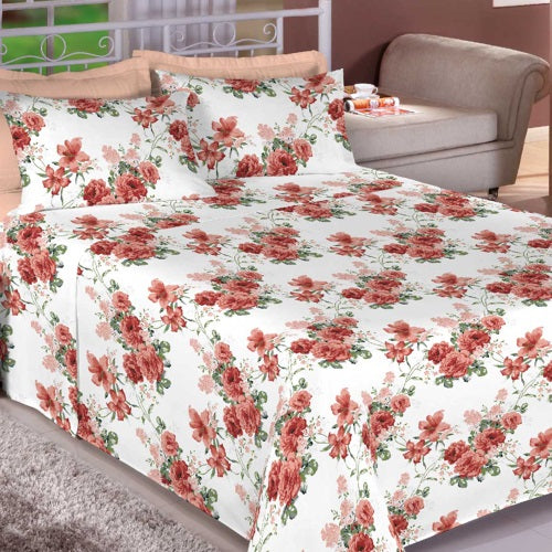 Jogo de Cama Queen Estamparia Premium 150 Fios - 7389