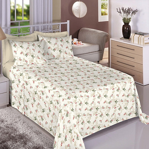 Jogo de Cama Solteiro Estamparia - 150 Fios-Premium 7618