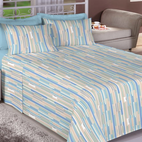 Jogo de Cama Queen Estamparia Premium 150 Fios - 7677
