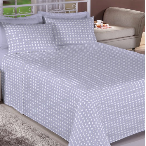 Jogo de Cama Casal Estamparia Premium 150 Fios - 7678