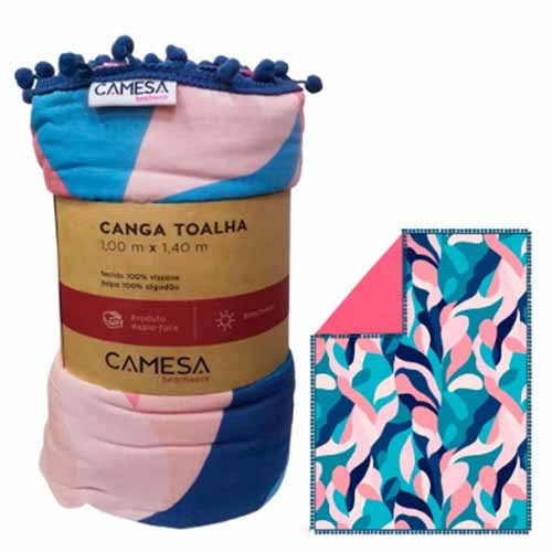 Toalha Canga Camesa Beachwear - Turqueza