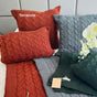 Capa Almofada Tricot Molinari Genebra 45x45 - Terracota