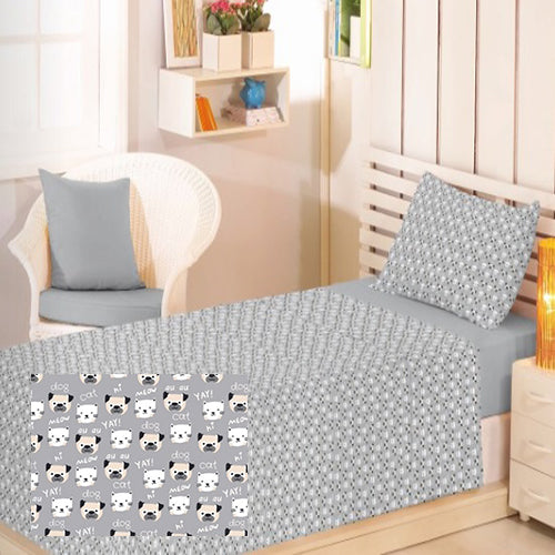 Jogo de Cama Infantill Estamparia 150 Fios - Animais 7687