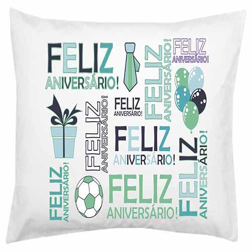 Fronha Atlântica Temática - Feliz Aniversário Azul
