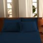 Kit Cama Casal Monte Santo Malha Liso 3 peças - Azul Real