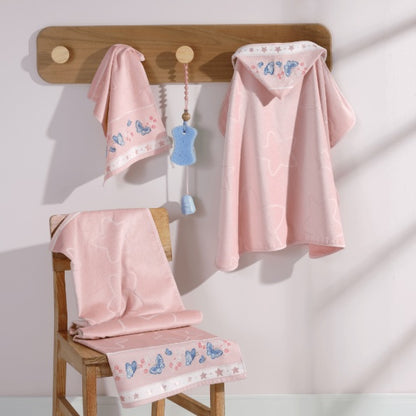 Toalha Banho com Capuz Pintar Döhler - Baby Star Rosa
