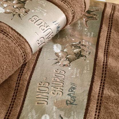 Toalha de Banho Infantil Karsten Kids Felpuda - T-Rex