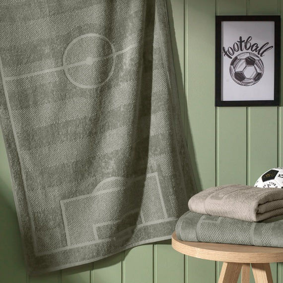 Toalha de Banho Infantil Aveludada Karsten - Fio Cardado Futebol