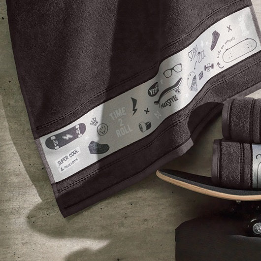 Toalha de Banho Infantil Karsten Kids Felpuda - Skate