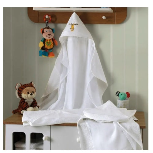 Toalha Banho com Capuz Döhler - Baby Love Branca