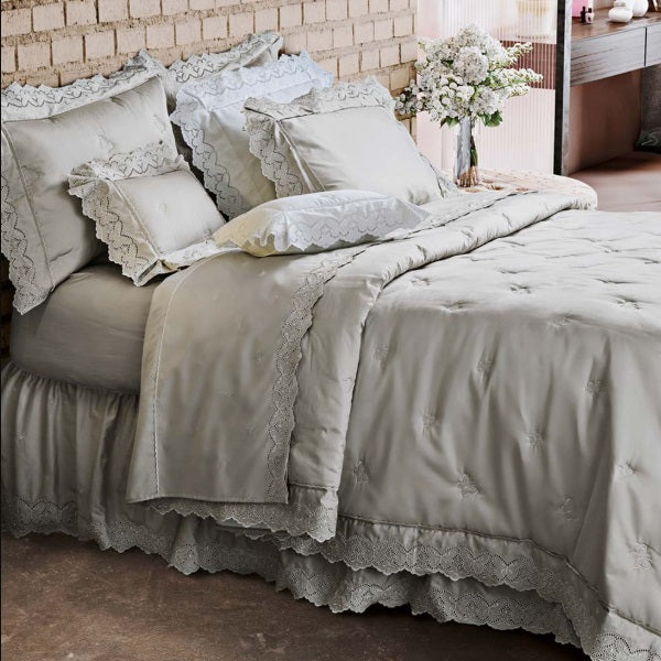Jogo de Cama King 400 Fios Marken Fassi - Butterfly Branco