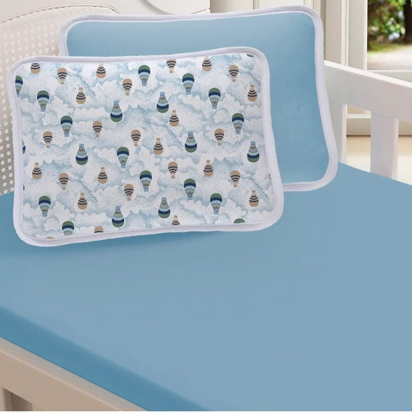 Kit Cama Berço Padrão Malha Baby Monte Santo 2 Peças - Céu de Algodão