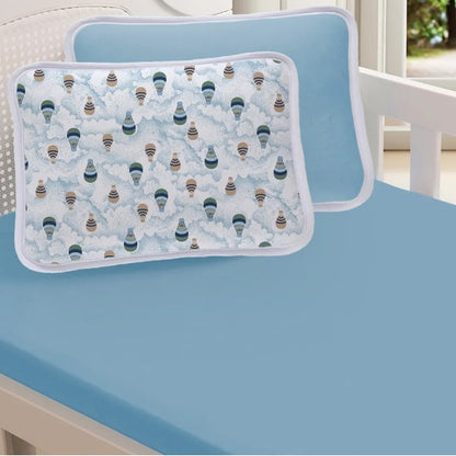 Kit Cama Berço Padrão Malha Baby Monte Santo 2 Peças - Céu de Algodão
