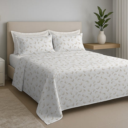 Jogo de Cama King Estamparia 180 Fios - Composê 7948