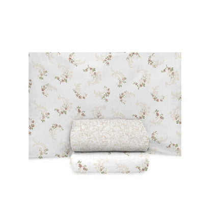 Jogo de Cama Solteiro King 1,10 Estamparia 180 Fios - Composê 7948