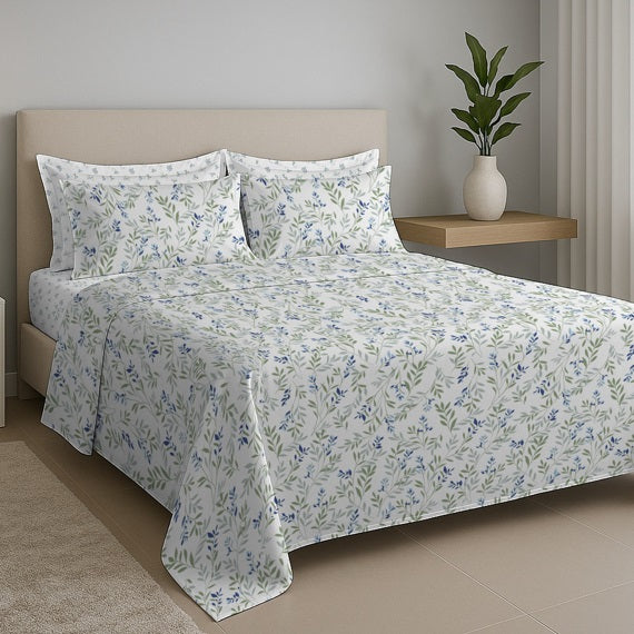 Jogo de Cama Solteiro Estamparia 180 Fios - Composê 7957