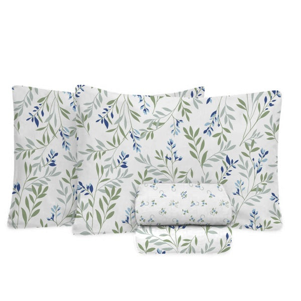 Jogo de Cama Queen Estamparia 180 Fios - Composê 7957