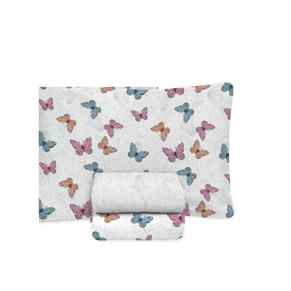 Jogo de Cama Solteiro King 1,10 Estamparia 180 Fios - Composê 7955