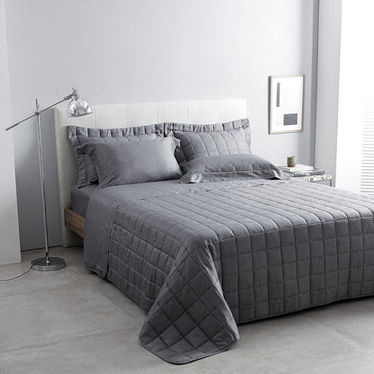 Jogo de Cama Casal Buddemeyer Damask Stripes Cetim 300 Fios - Grafite