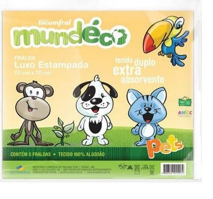 Fralda Pano Incomfral Mundéco - Pets