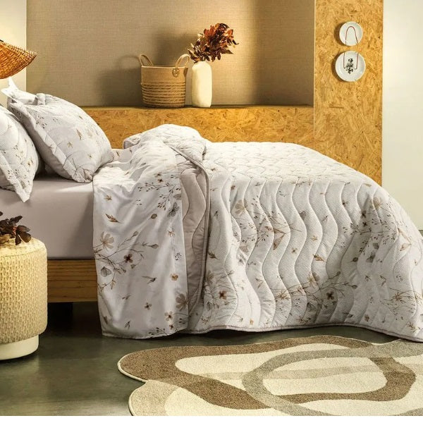 Colcha Solteiro Altenburg Toque Acetinado - Golden