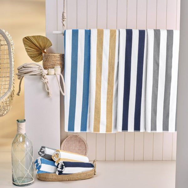 Toalha Banhão Teka Praia Ibiza - Listrada Cinza
