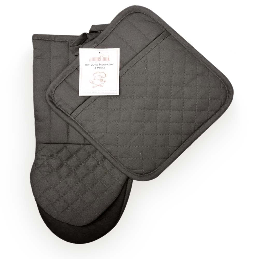 Kit Luva Niazitex Neopreme 2 peças - Cinza