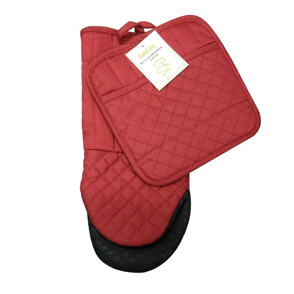 Kit Luva Niazitex Neopreme 2 peças - Vermelho
