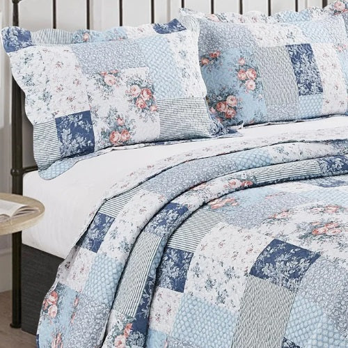 Colcha Casal Camesa Evolution Patchwork - Lauzane